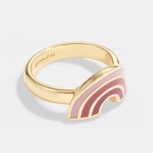Sold - COACH Rainbow Ring Sz5